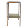 Chrome and smoked glass tubular console / side table, double tiers, 1970.