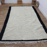 Azilal Vintage Rug 300x200 cm - Minimalist Design Cream and Black