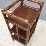 Rattan shelving unit