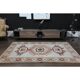 1970s Turkish Oushak Handmade Wool Cotton Pink Area Rug 183x244