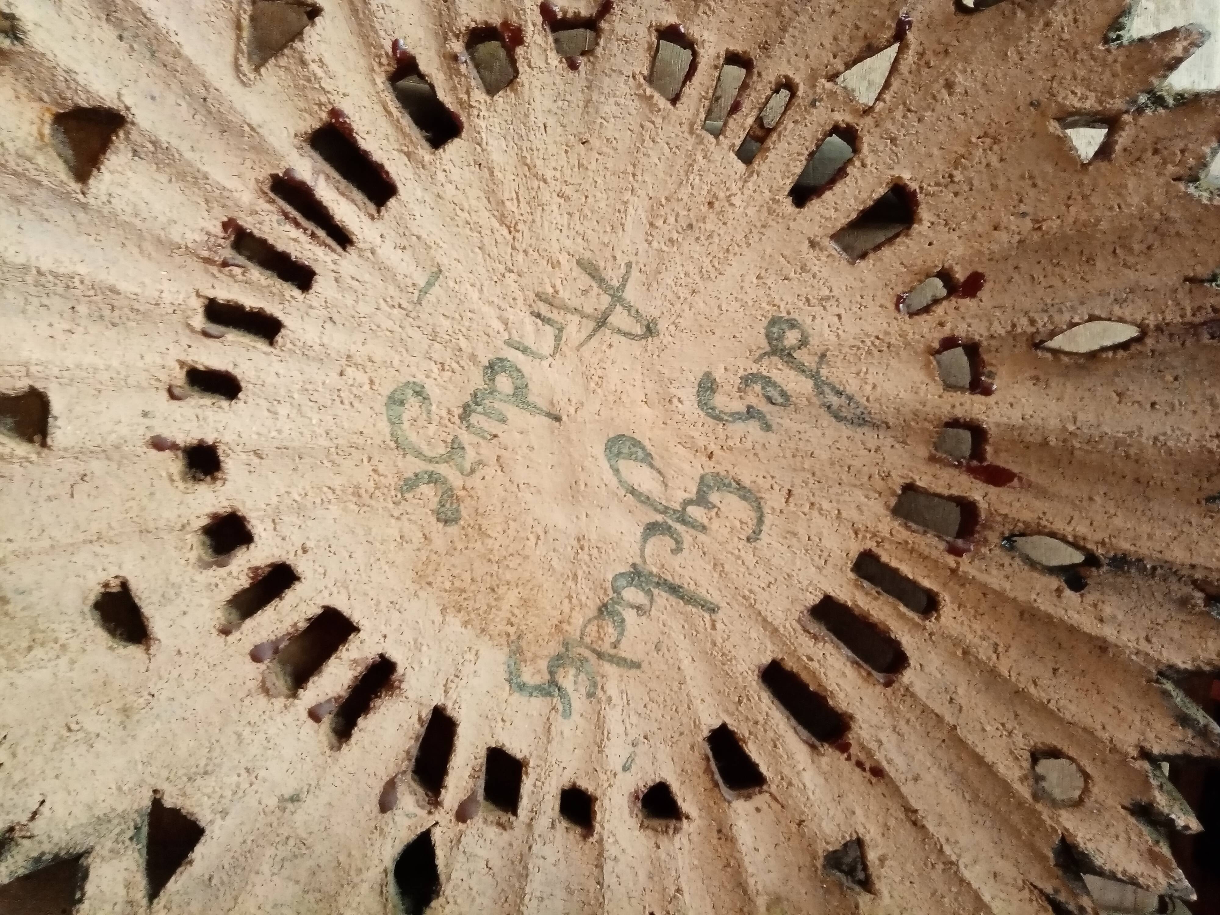 Ceramic sun by Roland Zobel Les Cyclades Anduze