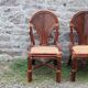 Lot de 2 chaises vintage en rotin avec assise cannage