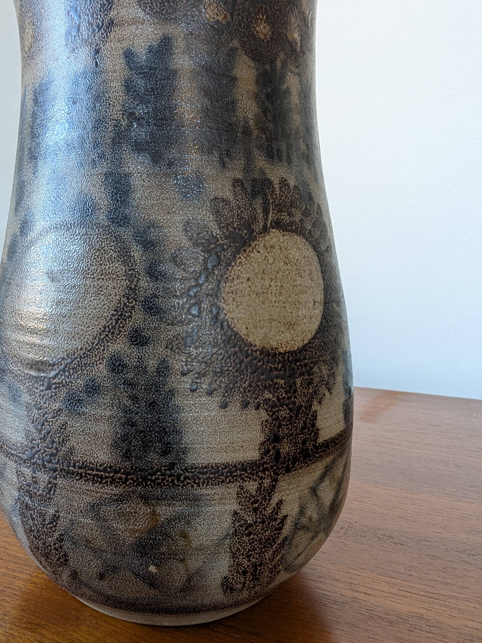 Large glazed stoneware pitcher by J.C. Courjault Kéraluc