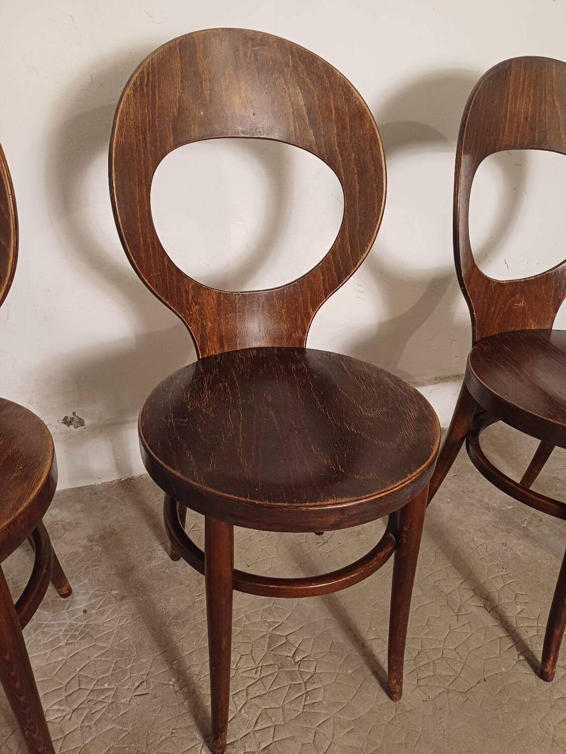 Set of 3 Baumann Mouette bistro chairs