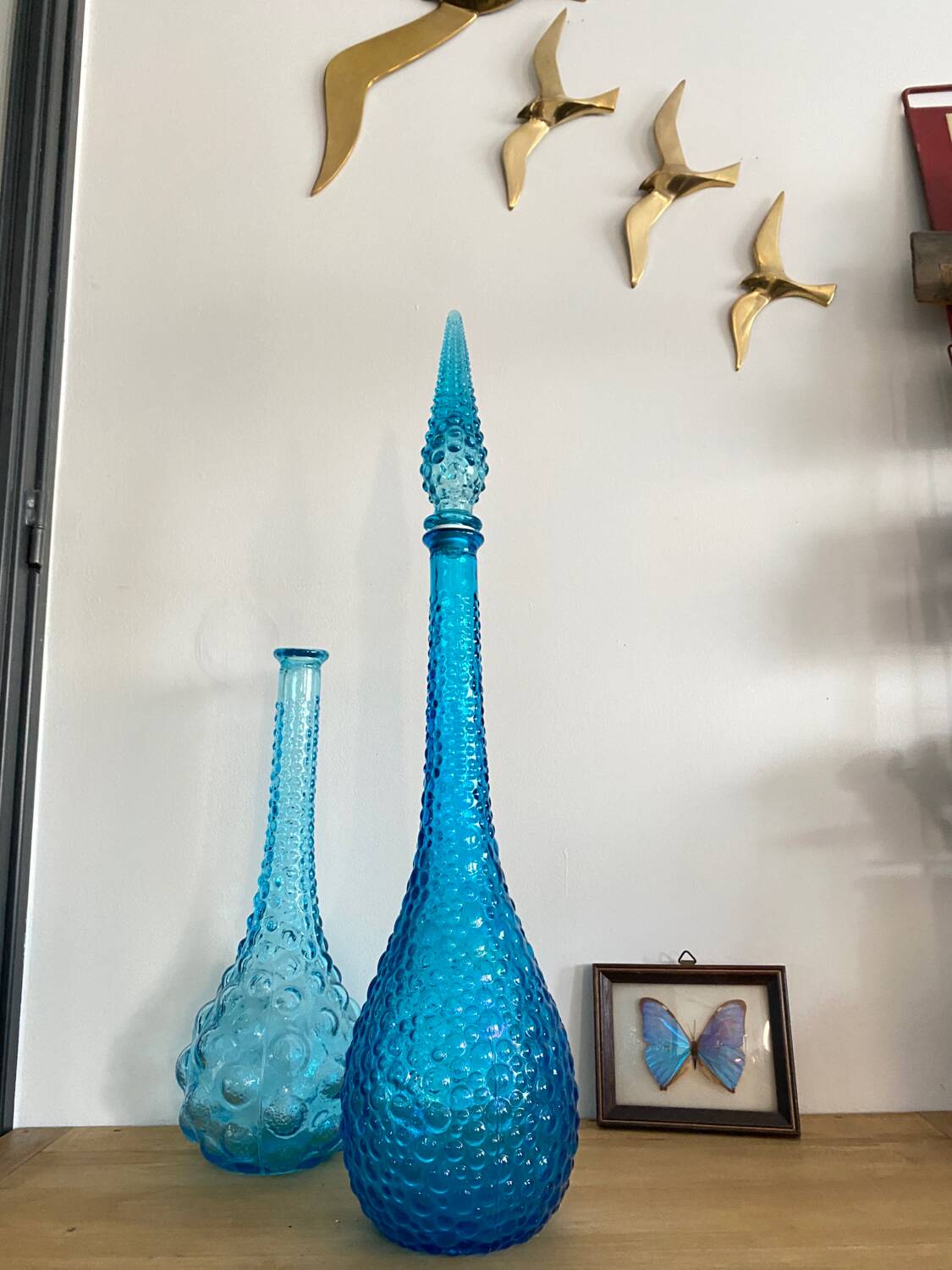 Turquoise blue Empoli carafe