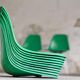 Chaise DSX -H base verte de Charles et Ray Eames Herman Miller, 1960'