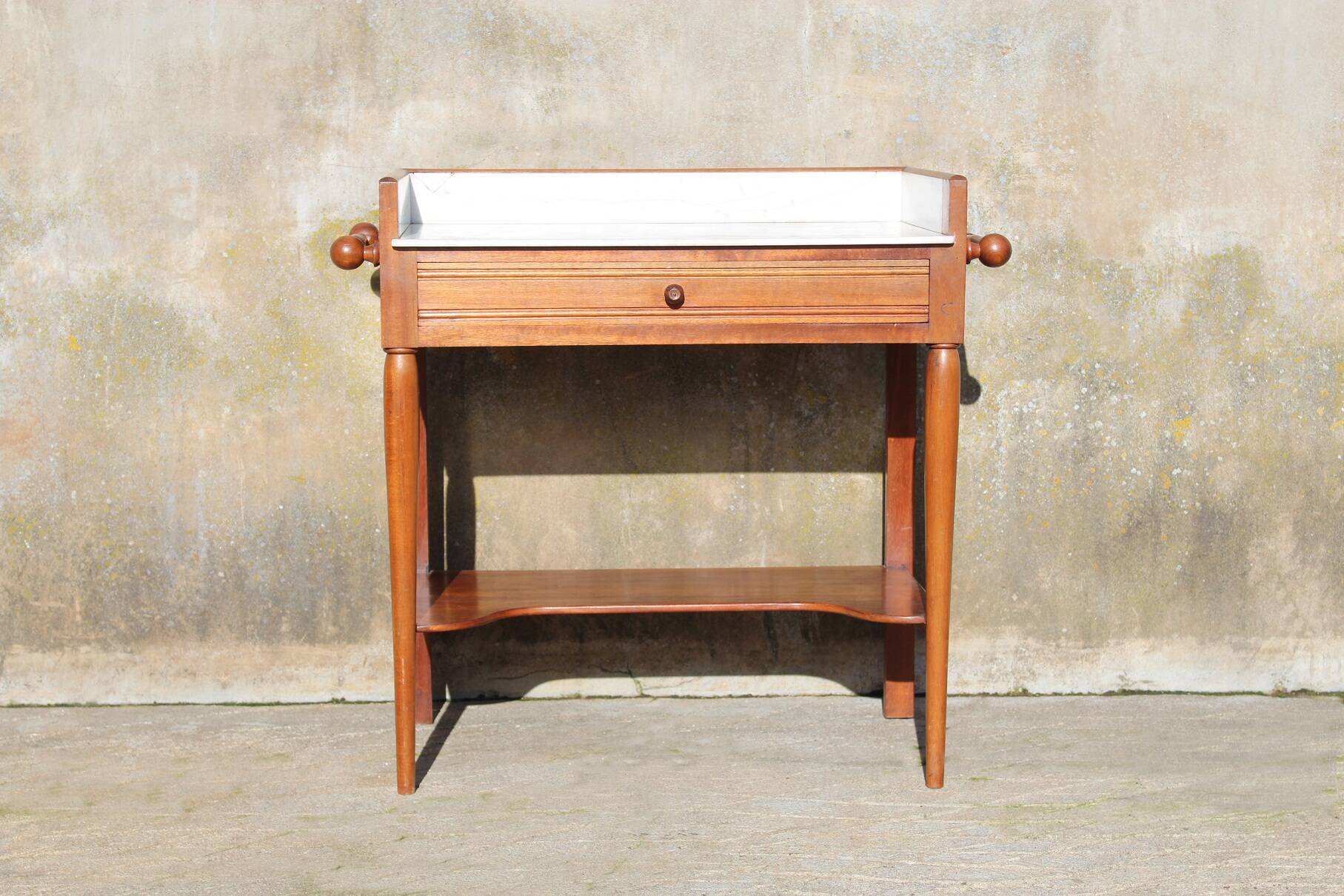 Wooden and marble dressing table