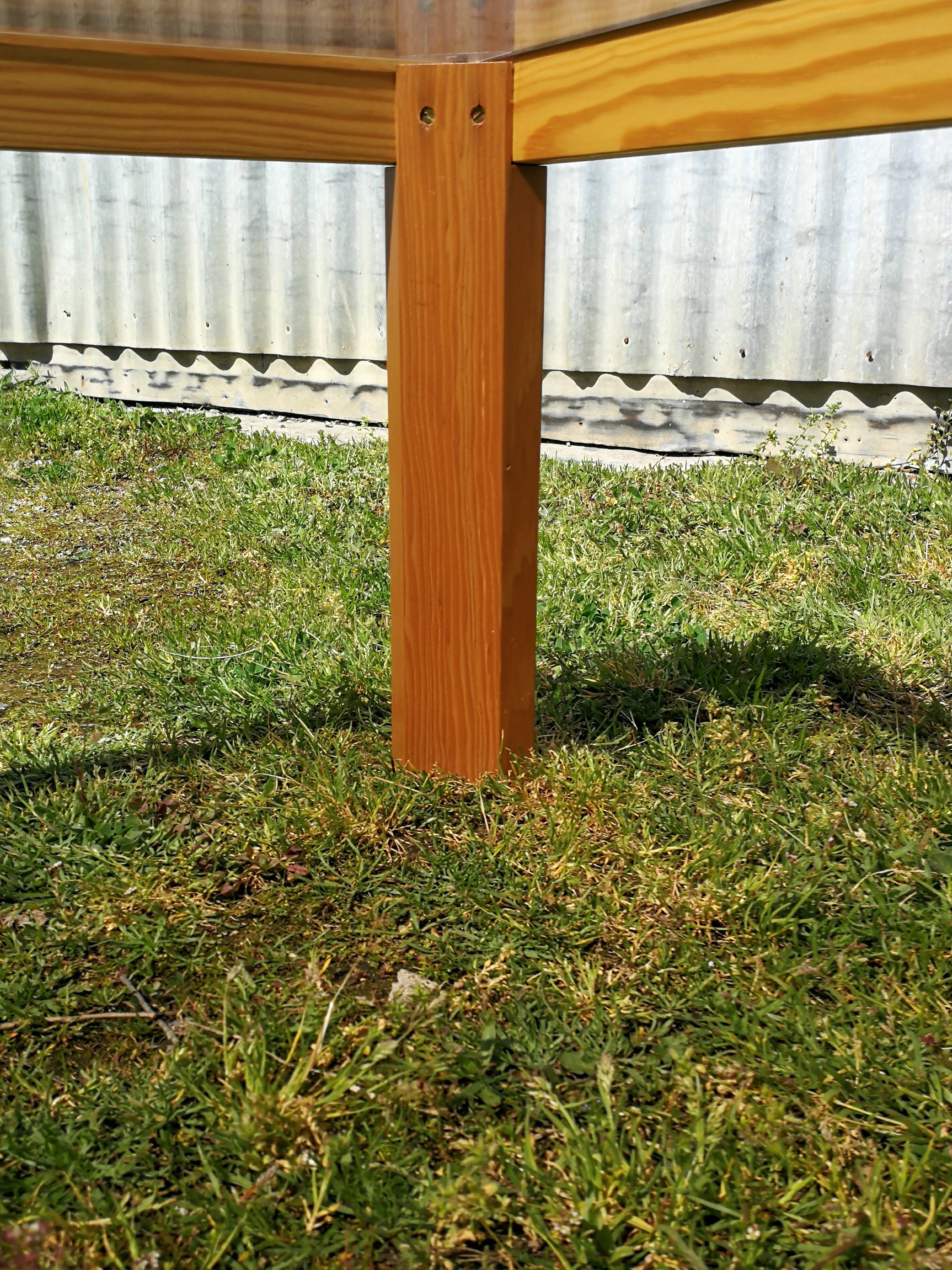 Pair of wood/smoked glass square coffee table