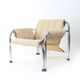 Fauteuil Lounge Par Viliam Chlebo En Chrome Et Lin, Kodreta 1979