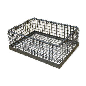 Panier en métal poli
