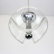 Clear Glass Pendants designed by Koch & Lowy, Germany, 1970s