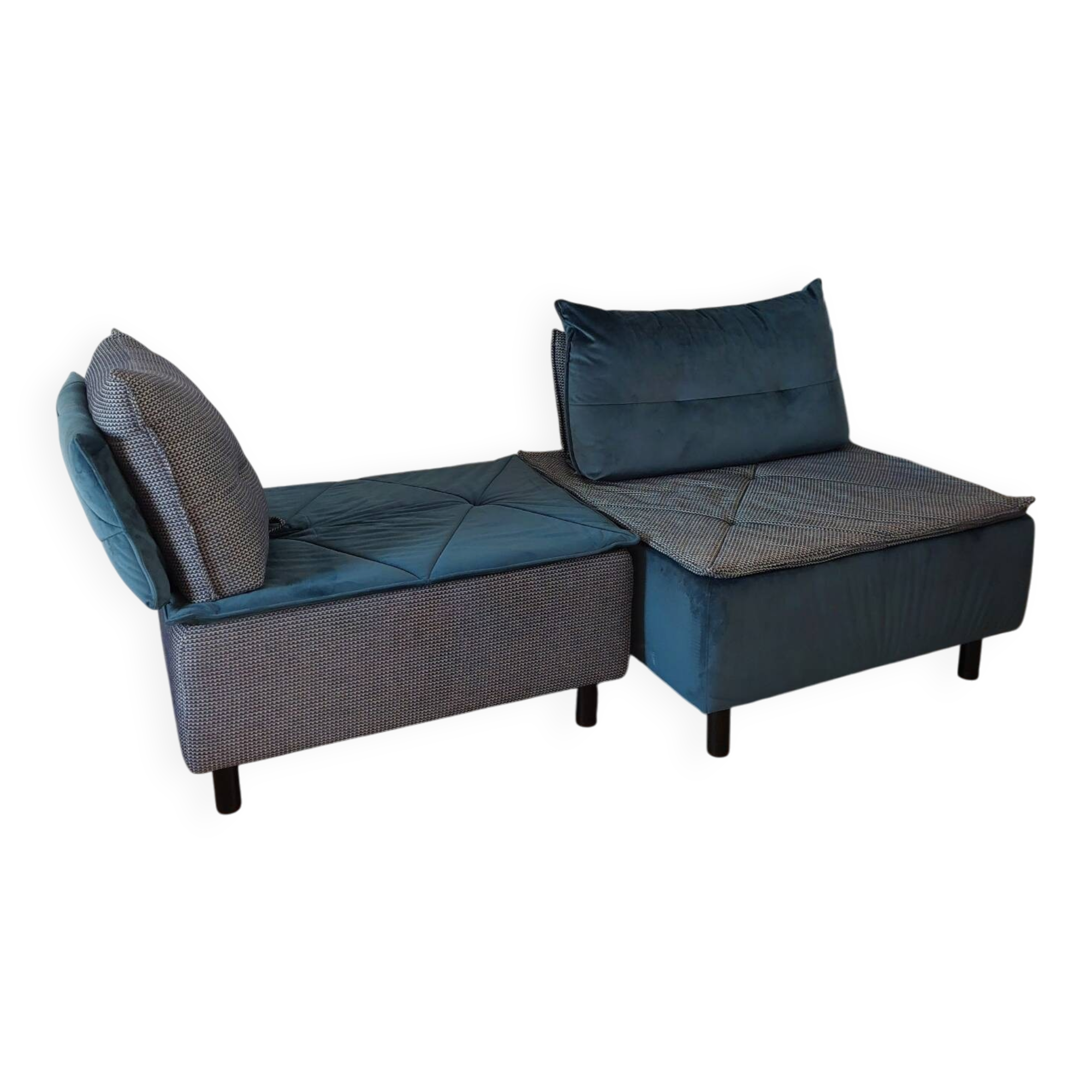 1 lot de 2 fauteuils design modulaires
