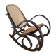 Rocking-chair en bois et cannage