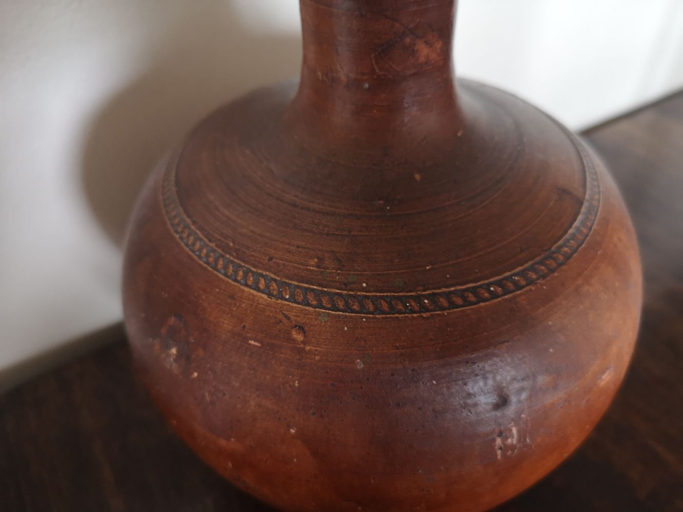 Glazed terracotta vase - Late 19th century