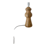 turned wood lamp