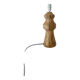 turned wood lamp