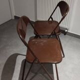 Pair of 2 folding chairs, design by Niels Gammelgaard - 1976s - vintage.