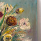 Bouquet, huile au couteau, signée Lallemand