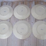6 assiettes plates de Badonviller