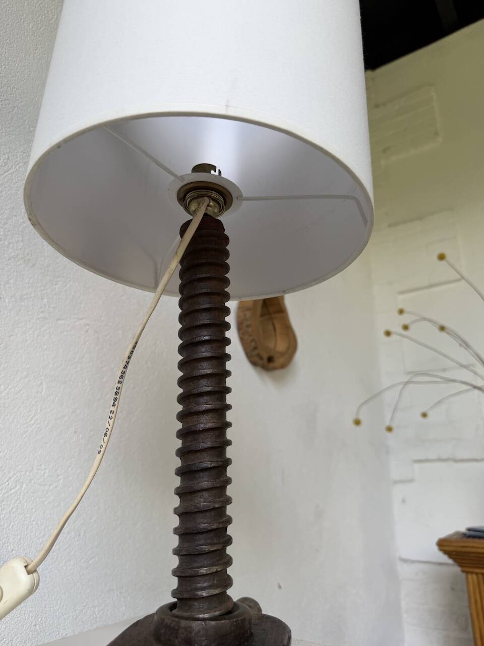 Lampe de table brutaliste artisanale 1950