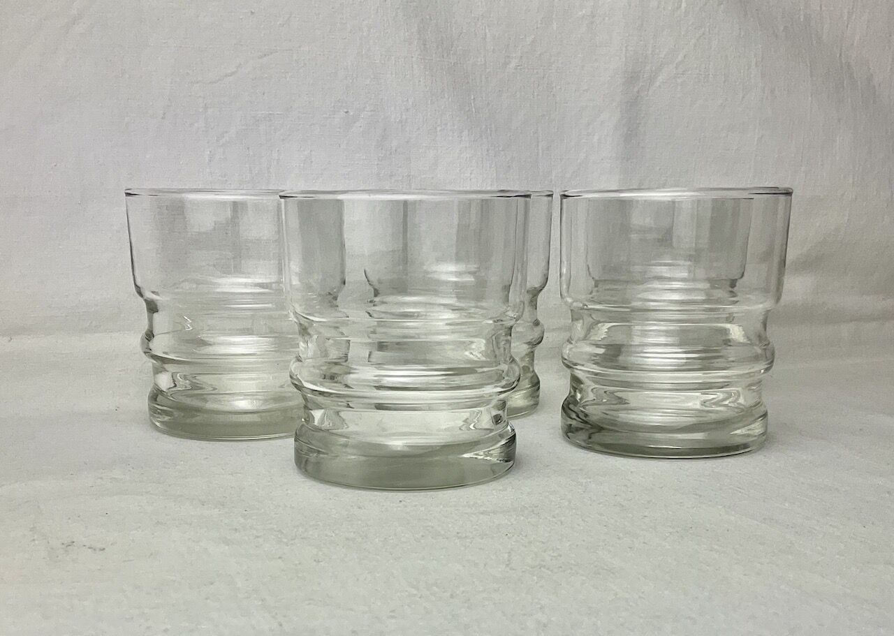 Set of 5 glasses with vintage aperitif 70'