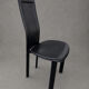 4 black leather chairs – Elegance and design