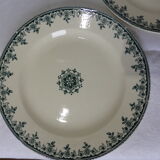 3 vintage flat plates in iron earth from HBC model Gagny