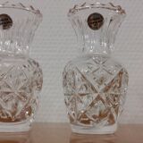 2 bougeoirs en  en cristal d'Arques
