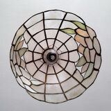 Mother-of-pearl suspension with art deco flowers