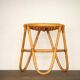 Rattan and bamboo stool 1950