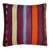 Vintage turkish kilim cushion cover , 40 x 40 cm