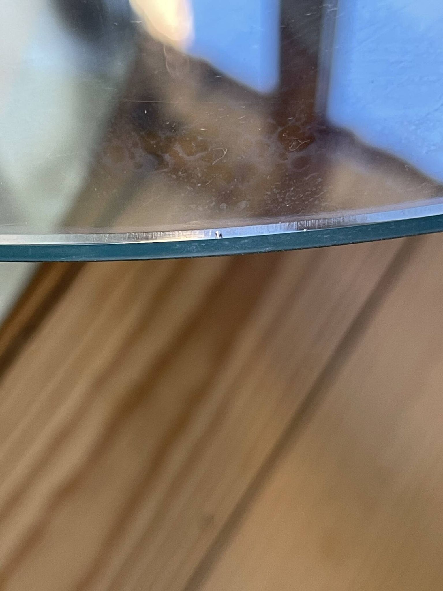 Vintage coffee table in glass and chrome