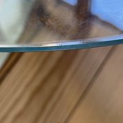 Vintage coffee table in glass and chrome