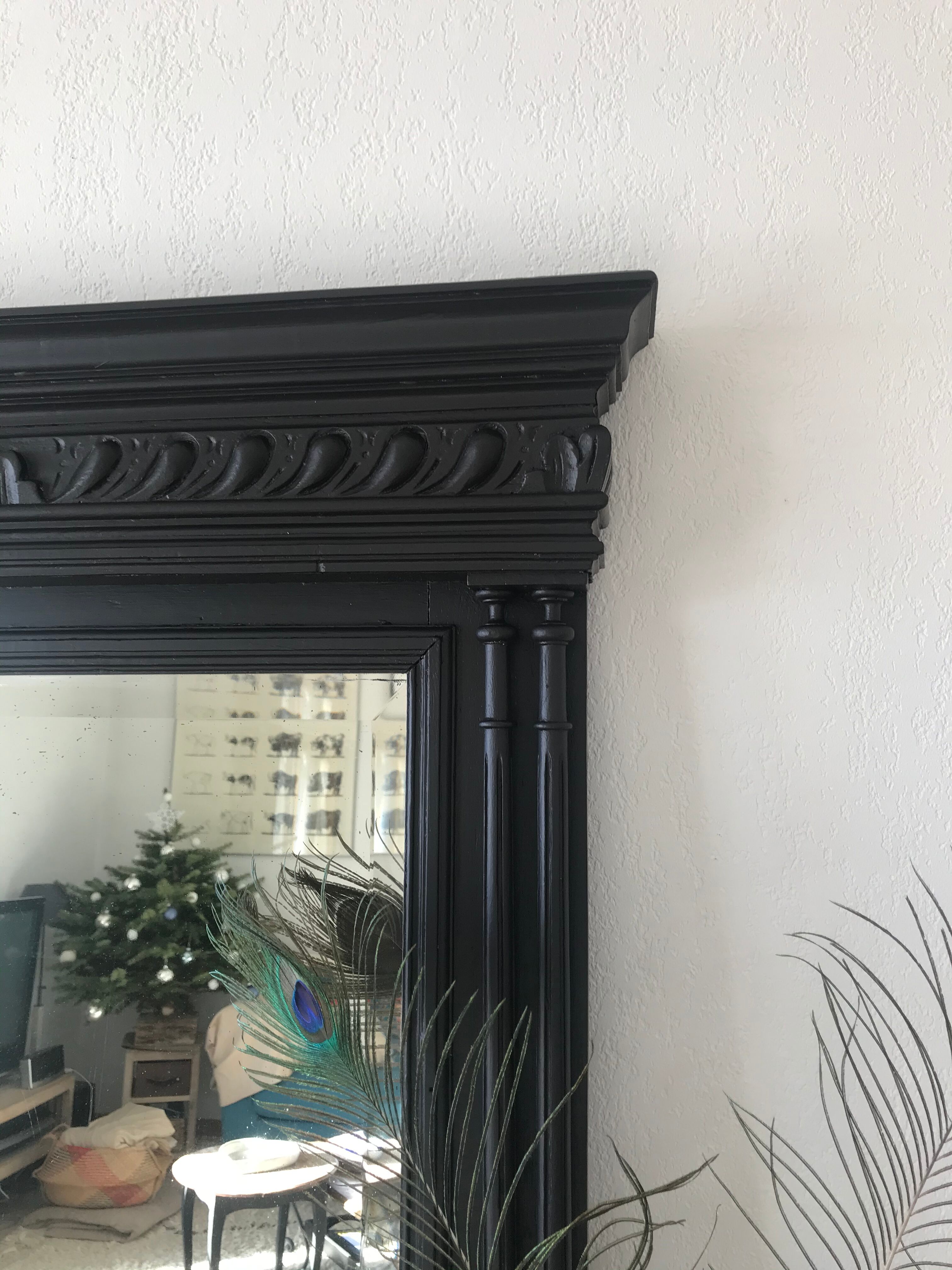 Mirror black trumeau - 107x81cm