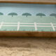 Vintage alpac tray in fiberglass and rattan