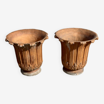 Terracotta basins (pair) 1950