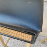 Pair of vintage bamboo stools from the 70s