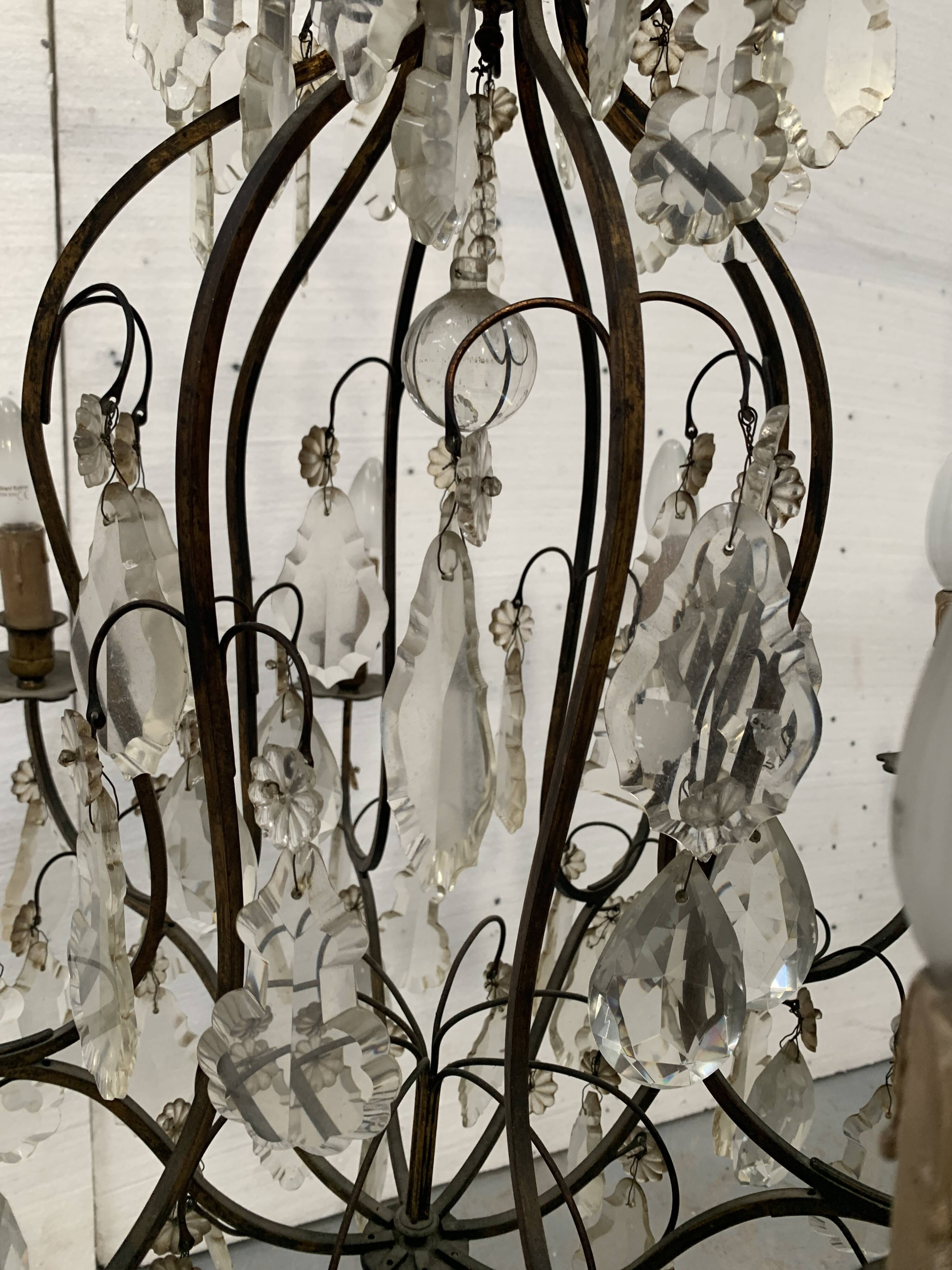 Louis XV style cage chandelier 20th century pendant chandelier