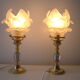 Paire de lampes vintage dorées