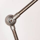 Metal desk lamp, Industrial style with two articulated arms by Jean-Louis Domecq for Jieldé.