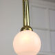 Vintage gold & opaline pendant lamp
