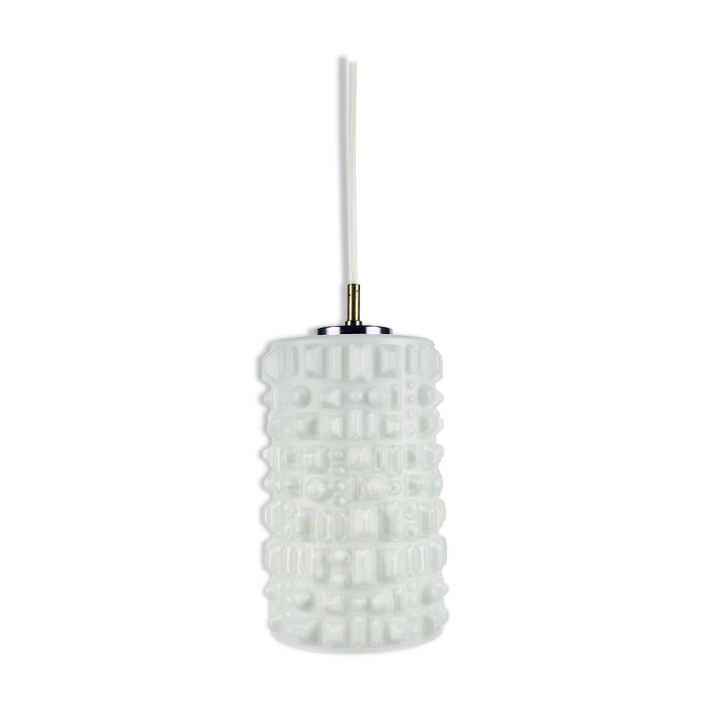 White opal pendant lamp by Peill and Putzler, 1970s, Germany