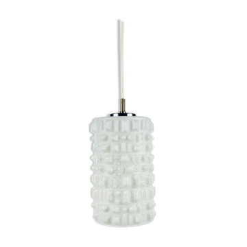 White opal pendant lamp by Peill and Putzler, 1970s, Germany