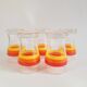 Set of 5 glasses with advertising aperitifs Vabé 1970 vintage