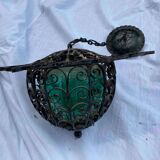Wrought iron and glass lantern