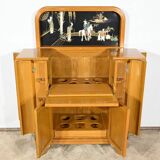 Asian Liquor Cabinet in Lacquered Wood, China – 1950