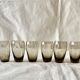 Chromed metal pear - 1 carafe and 6 amber crystal glasses - liquor cellar