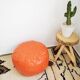 Moroccan leather pouf