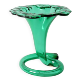 Vintage Green Glass Art Vase / Hand-blown Home Decor / Stilvetro / Rome
