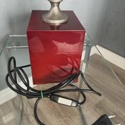 Lamp by Philippe Barbier Vintage 1970s France Burgundy Color
